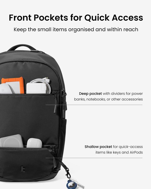 Immagine prodotto tomtoc UrbanEX-T77 Laptop Backpack, 22L, black (22 l)