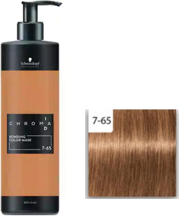 Produktbild Schwarzkopf Professional Chroma ID Bonding Color Mask 7-65 Mittelblond Schoko Gold (500 ml)