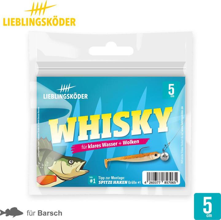 Actual product image Lieblingsköder Whisky (clear water, clouds) (10 cm)