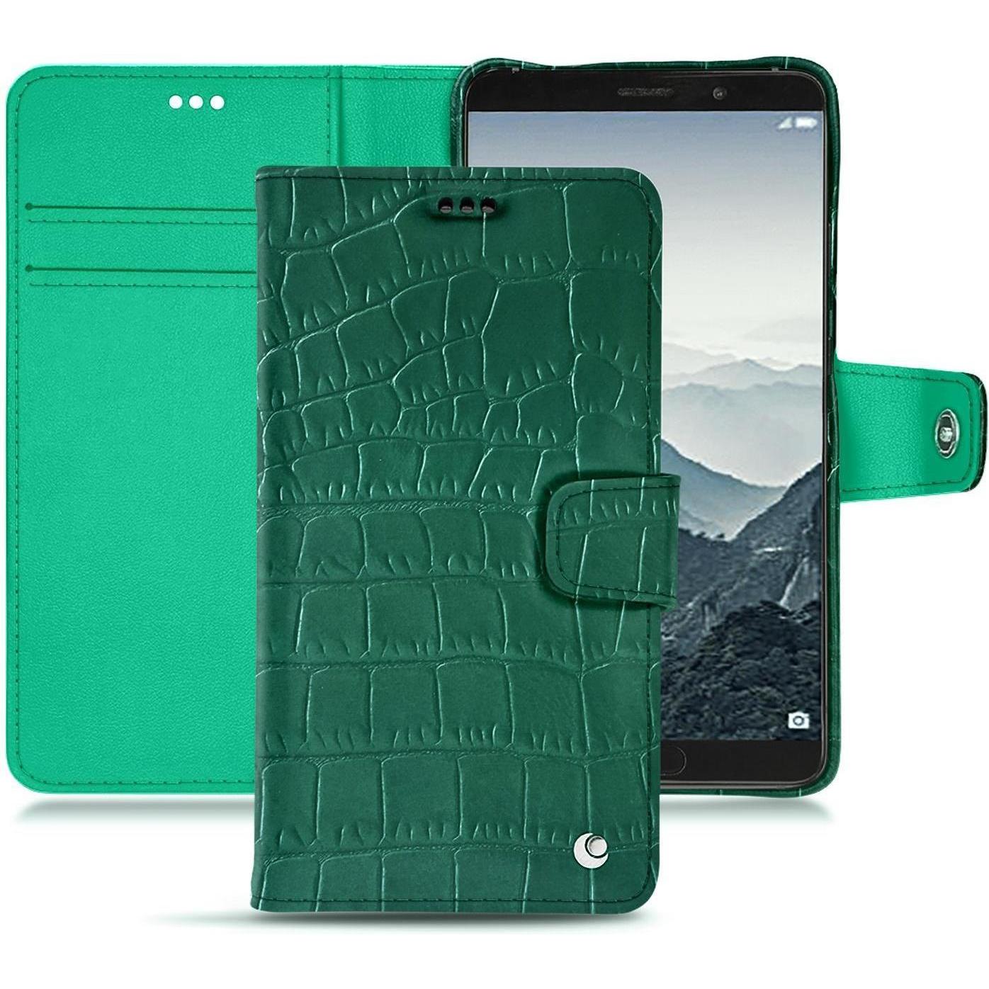 Noreve Lederschutzhülle Wallet (Huawei Mate 10), Smartphone Hülle, Grün