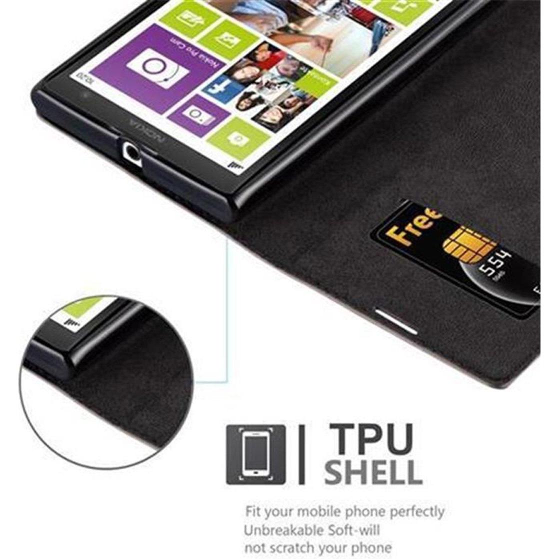 Thumbnail - Cadorabo Book Invisible Magnet Cover (Nokia Lumia 1020), Smartphone Hülle, Braun