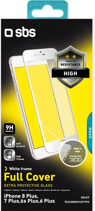 Actual product image SBS Full Cover Glass Screen Protector for iPhone 8 Plus/7 Plus/6s Plus/6 Plus (1 pcs., Apple iPhone 8 Plus)