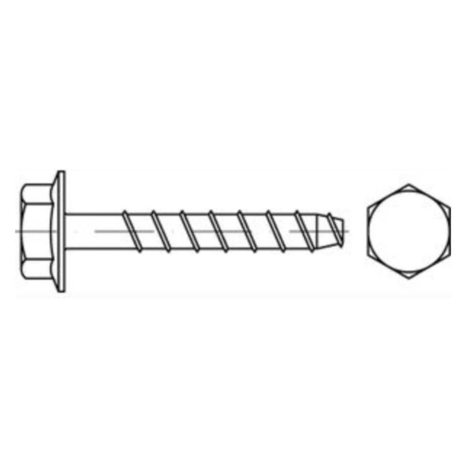 Heco, Schroeven, Schroefanker R 88902 MMSplus-Ss 6 X 80/35/ 45 Staal Gehard Elektrolytisch Verzinkt (50 Schroeven Per Stuk)