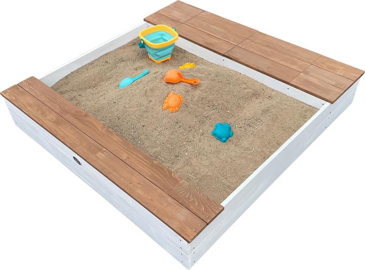 Image du produit Axi Bac à sable Evy avec bassin et espace de rangement Blanc/brun