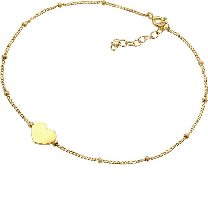 Immagine prodotto Elli Fusskette Herzchen Kugelkette (Argento, 22 cm)