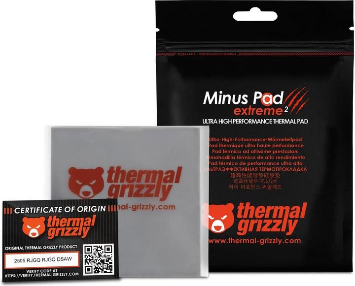 Actual product image Thermal Grizzly TG Minus Pad Extreme V2 - 100x 100x 0,5mm (0.50 mm)