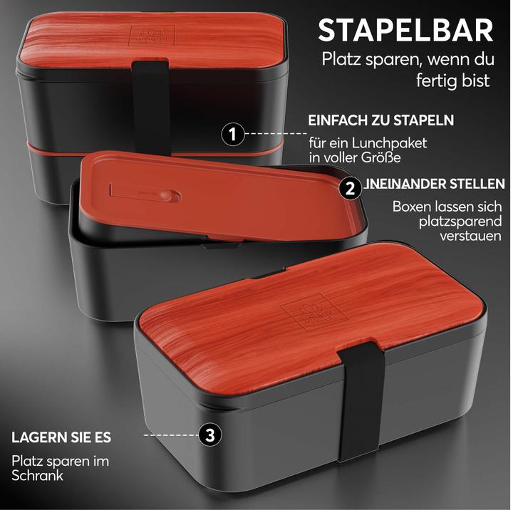 Image du produit Umami Bento Box Nestable L Rosewood Black