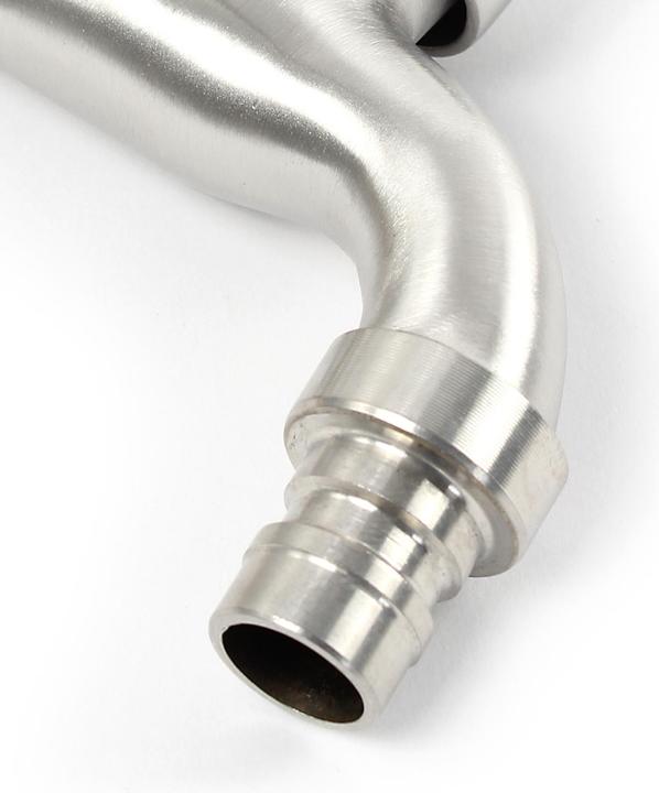 Produktbild Wiltec Wasserzapfstelle 95 cm Wassersäule Edelstahl eckig Garten Zapfsäule