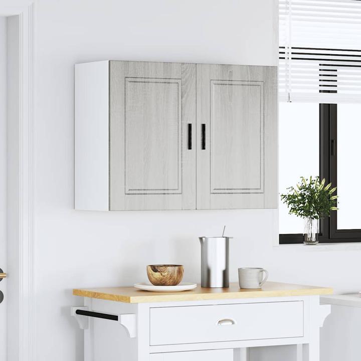 Image du produit VidaXL Armoire suspendue de cuisine Porto Gris Sonoma Matériau dérivé du bois Armoire murale de cuisine (80 x 31 x 60 cm)