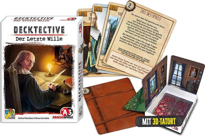 Immagine prodotto Abacus ABA38214 - Decktective - Der letzte Wille, gioco di carte, per 1-6 giocatori, età 12+ (edizione DE) (Tedesco)