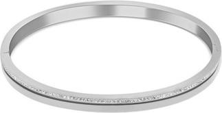 Actual product image JVD Charming Steel Bracelet With Zircons