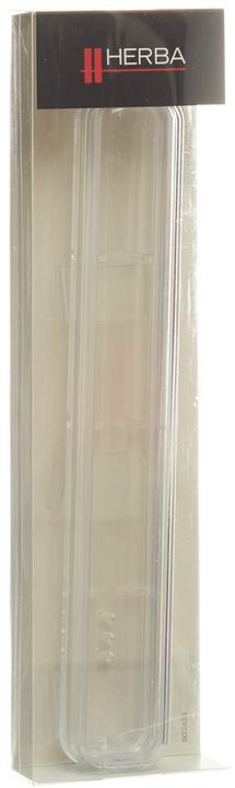 Herba Zahnbürstenköcher transparent m Silberrand (1 x)
