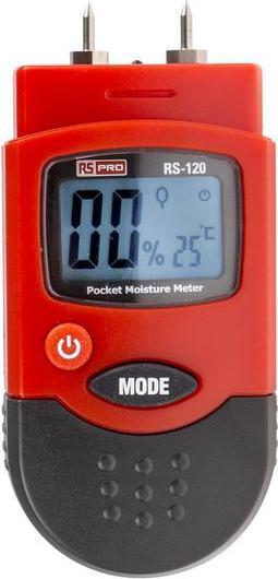 Actual product image RS PRO RS-120 Moisture Meter, 0.2 2 %, 6 44 %