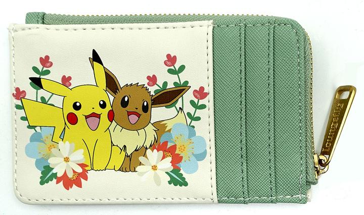 Actual product image Loungefly Pikachu & Eevee Floral card holder