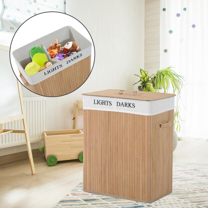 Produktbild Homcom Wäschekorb mit 2 Tragegriffen (100 l)