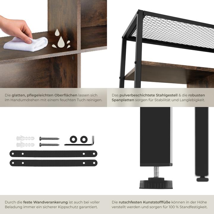 Immagine prodotto tectake Libreria Hastings 75x31x170,5cm