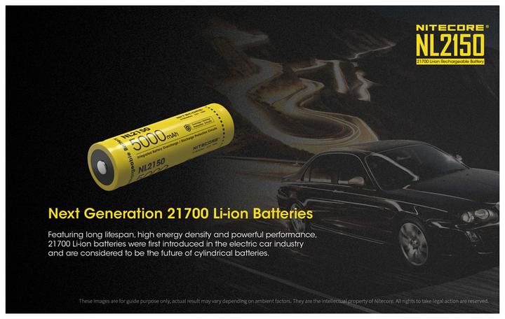 Image du produit Nitecore Li-Ion Akku Typ 21700 - 5000mAh - NL2150