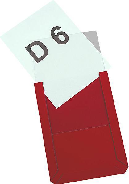 Actual product image Eichner Magnetic pocket DIN A6 red 114 x 154 mm