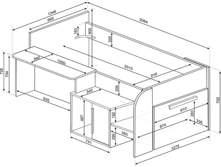 Produktbild Vente-unique Pedro (90 x 200 cm)
