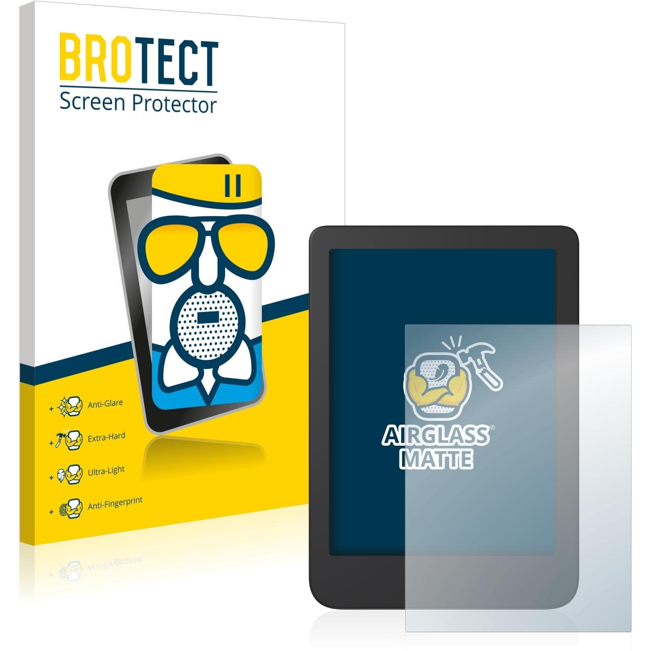 BROTECT AirGlass Panzerglasfolie Matt (Tolino Shine 4), eReader Zubehör, Grau
