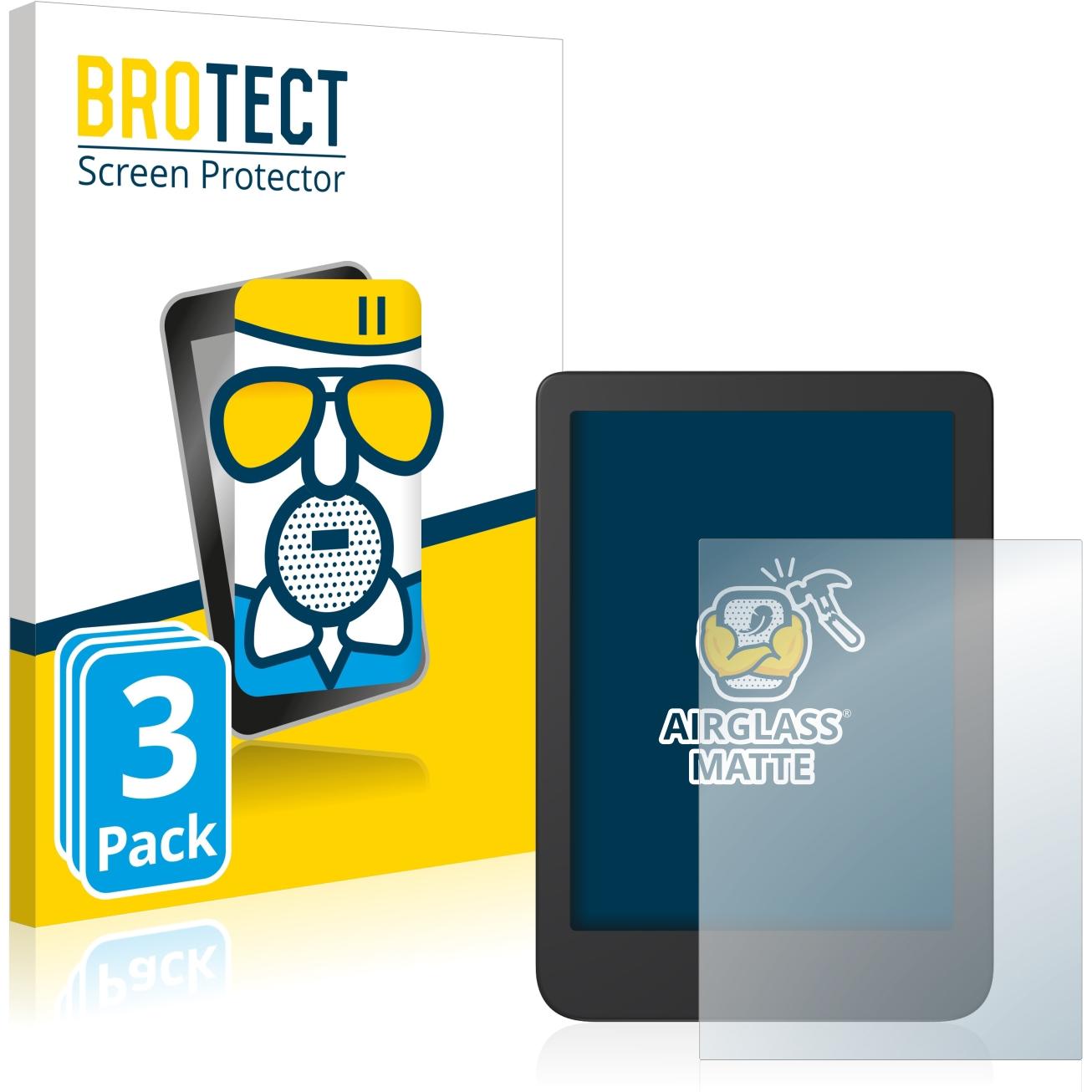 BROTECT AirGlass Panzerglasfolie Matt (Tolino Shine 4), eReader Zubehör, Grau