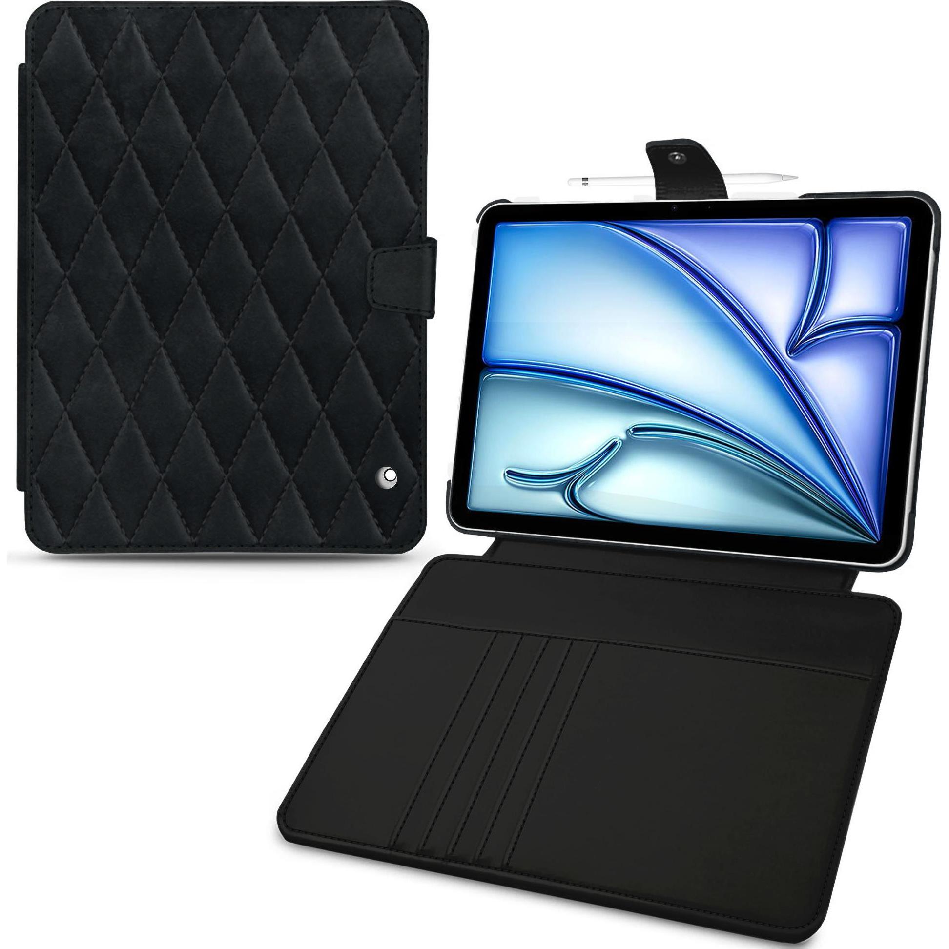 Noreve Lederschutzhülle Wallet (iPad Air 2020 (4. Gen), iPad Air 2022 (5. Gen)), Tablet Hülle, Grau