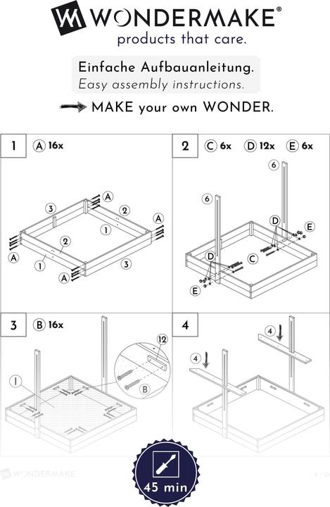 Actual product image Wondermake Design-Sandkasten "solarca2" mit Spielwannen u. Abdeckung, Fichte