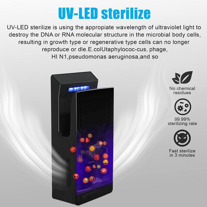 Actual product image QL Hand Dryer, Matt Black Base