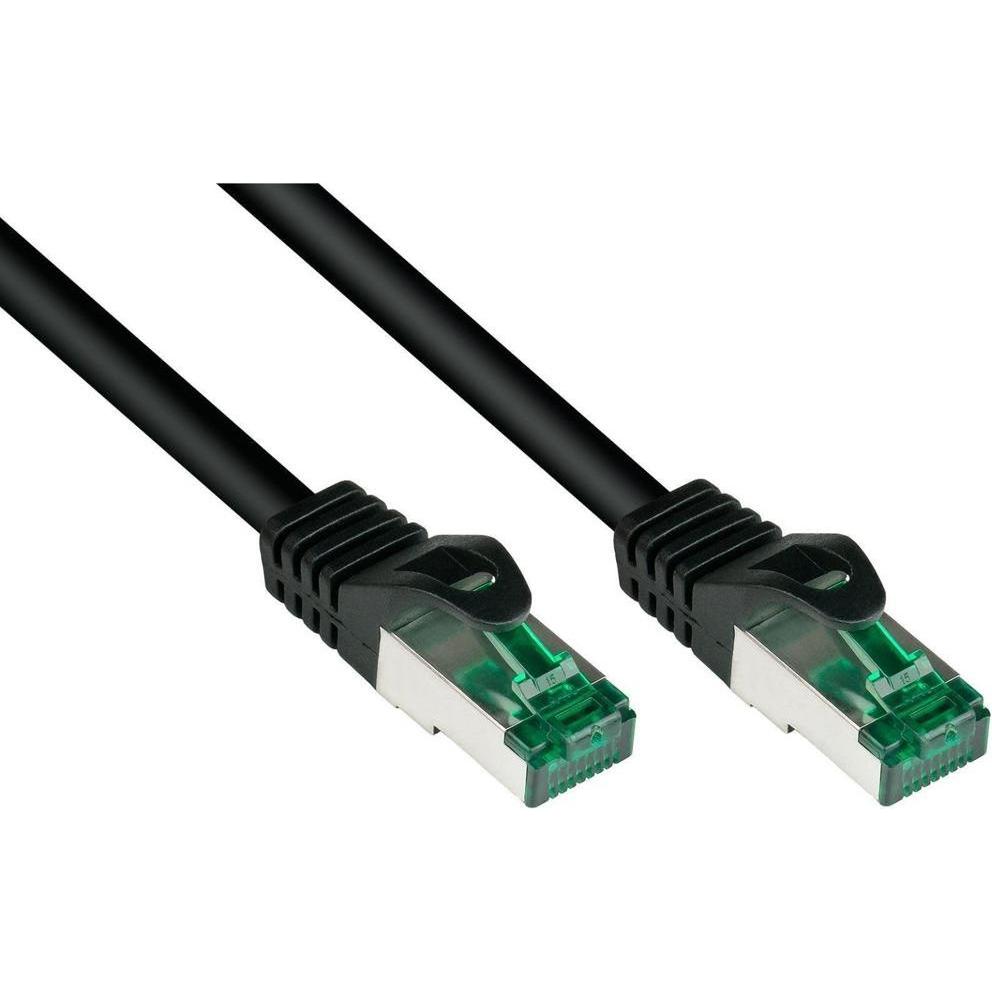 Kabelmeister Cat.6A Outdoor-Patchkabel (IP66), schwarz, 50 m (S/FTP, CAT6a, 50 m), Netzwerkkabel