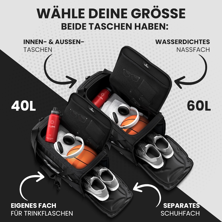 Immagine prodotto BeMaxx Borsa da allenamento (40 l)