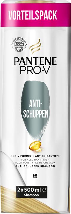 Produktbild Pantene Pro-V Anti-Schuppen Shampoo Duo, 2x500ml (500 ml, Flüssiges Shampoo)