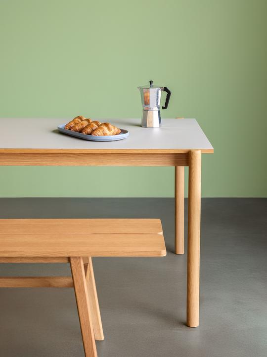 Image du produit Hübsch Oblique Esstisch Rechkteckige Grau (190 x 95 x 75 cm)