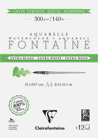 Actual product image Clairefontaine FontaineWhite R. G2S pad A4 12sh 300g (300 g/m², 12 x)