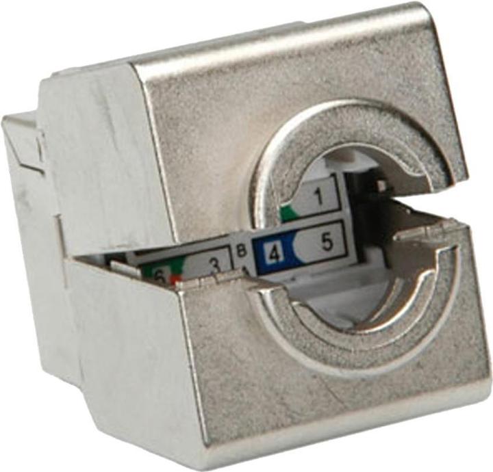 Produktbild Roline Kat.6 Keystone, geschirmt, werkzeuglos, silberfarben (CAT6)