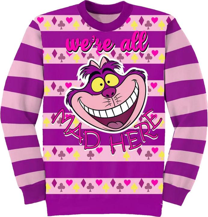 Alice In Wonderland We're All Mad Here Pullover (XXL)