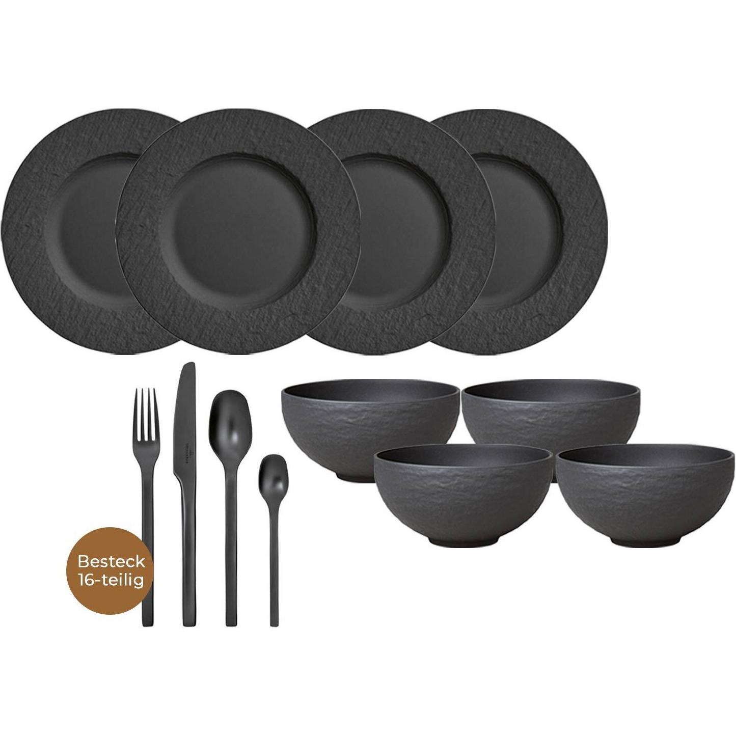 Villeroy & Boch, Geschirrset, Manufacture Rock (24 Stück)