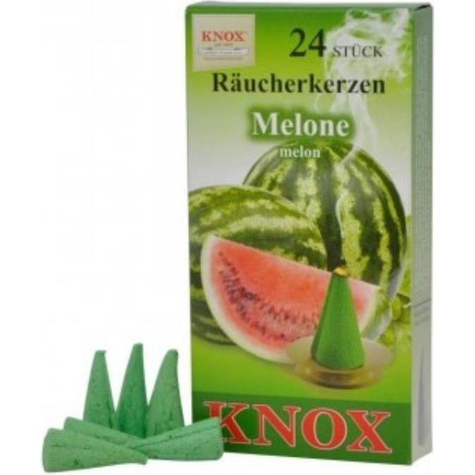 Knox, Duftkerzen, Räucherkerzen - Melone 24 Stk., Kegel