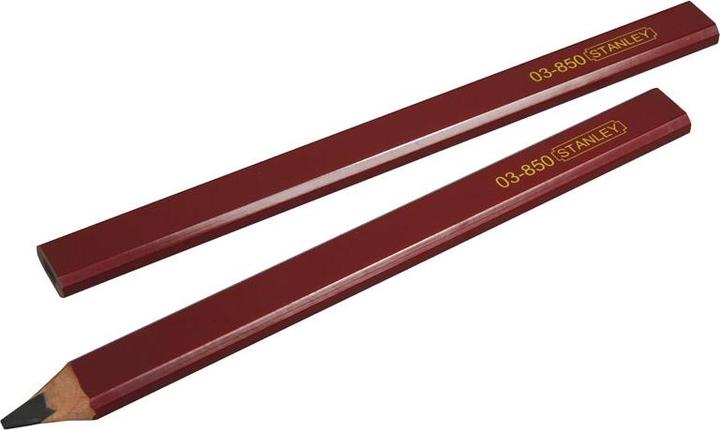 Immagine prodotto Stanley 1-03-850 Matita per falegnami con mina morbida, rossa (HB)