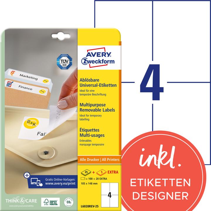 Image du produit Avery Universal-Etiketten