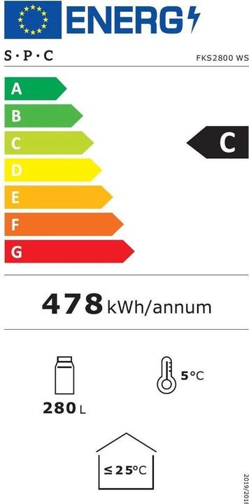 Etichetta energetica SPC FKS2800-1 WS (280 l)