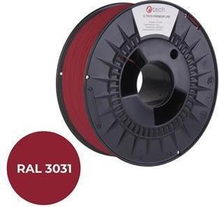C-Tech Tisková struna (filament) PREMIUM LINE, PLA, orientálná Äervená, RAL3031 (PLA, 1.75 mm, 1000 g)