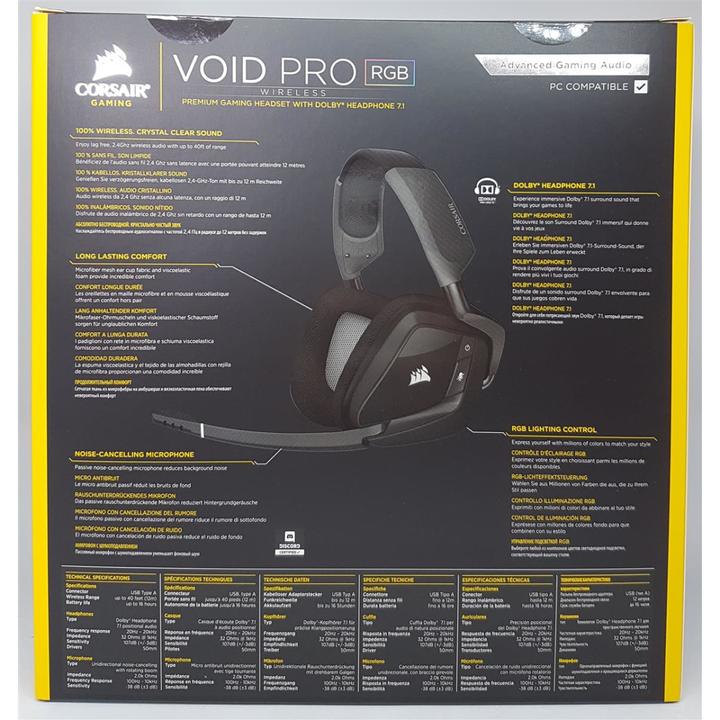 Immagine prodotto Corsair Void Pro RGB senza fili (Senza fili)