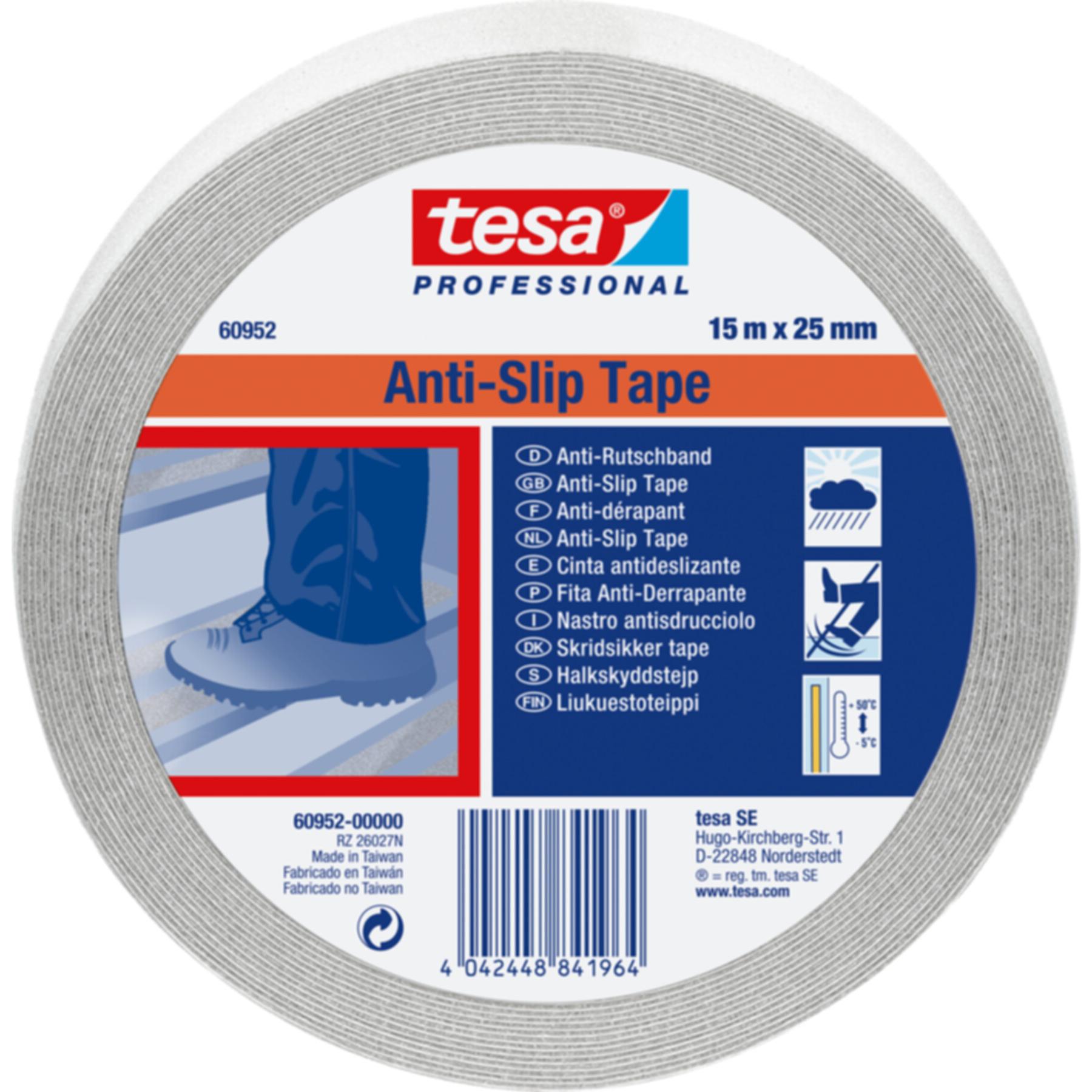 tesa Anti-Rutsch Klebeband, 15 x 50mm, schwarzgelb (50 mm) (60951-00000-02)