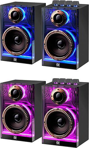 Produktbild Defender Lautsprechers FUTURO, 2.0, 20W, schwarz, AUX/Bluetooth, Hintergrundbeleuchtung