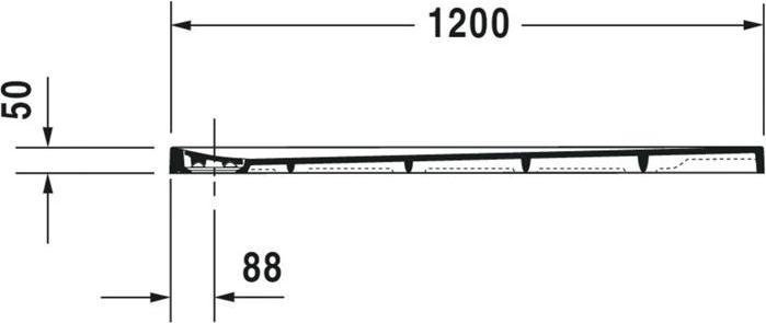 Image du produit Duravit Receveur de douche carré STONETTO 1200x1200x50mm béton gris