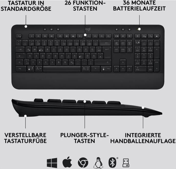 Actual product image Logitech MK650 for Business (CH, Wireless)