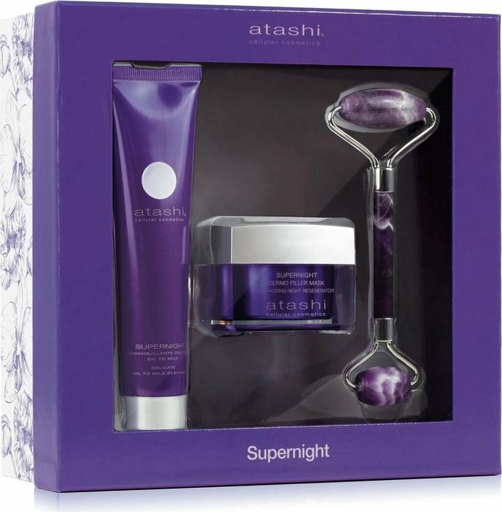 Immagine prodotto Atashi Maschera Dermofiller con Olio-Latte Struccante e Massaggiatore a Rullo per il Viso