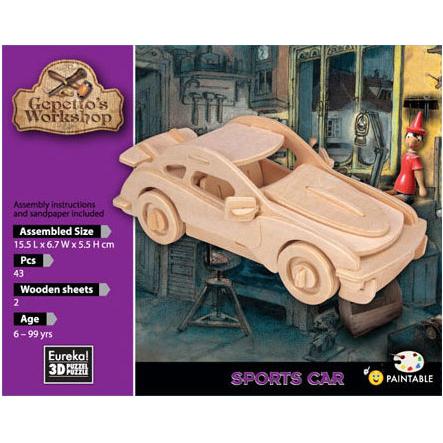Thumbnail - Eureka! Gepetto's Workshop Holzbaukasten 3D - Sportwagen