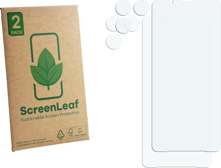Produktbild ScreenLeaf Schutzfolie für Sony Xperia 1 VIII (Display+Kamera) nachhaltiger Displayschutz Display Schutz Folie (2 Stk., Sony Xperia 1 VII)
