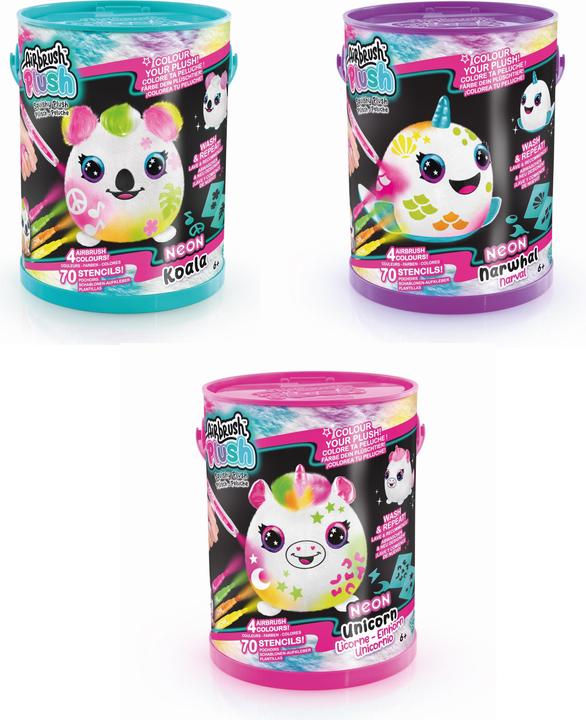 Actual product image Canal Toys Airbrush Plush - Neon Squish Pals Paint Can (15 cm)